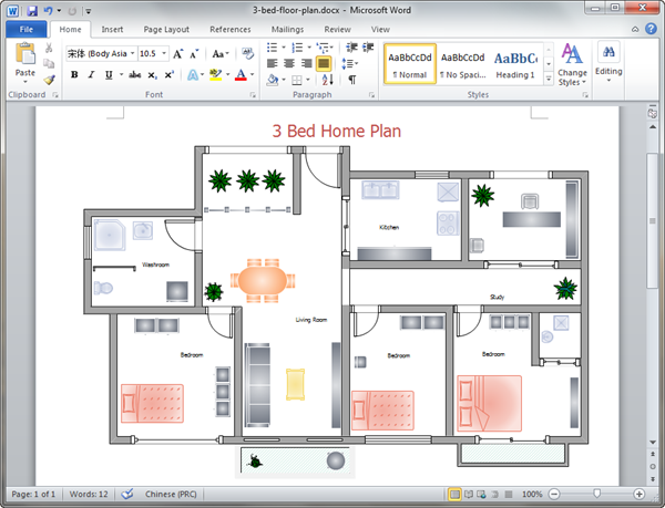 Home Plan Templates for Word