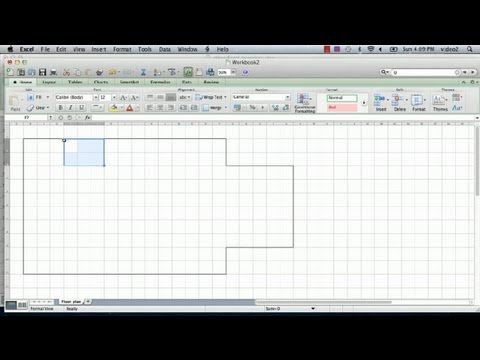 How to Make a Floorplan in Excel : Microsoft Excel Tips YouTube