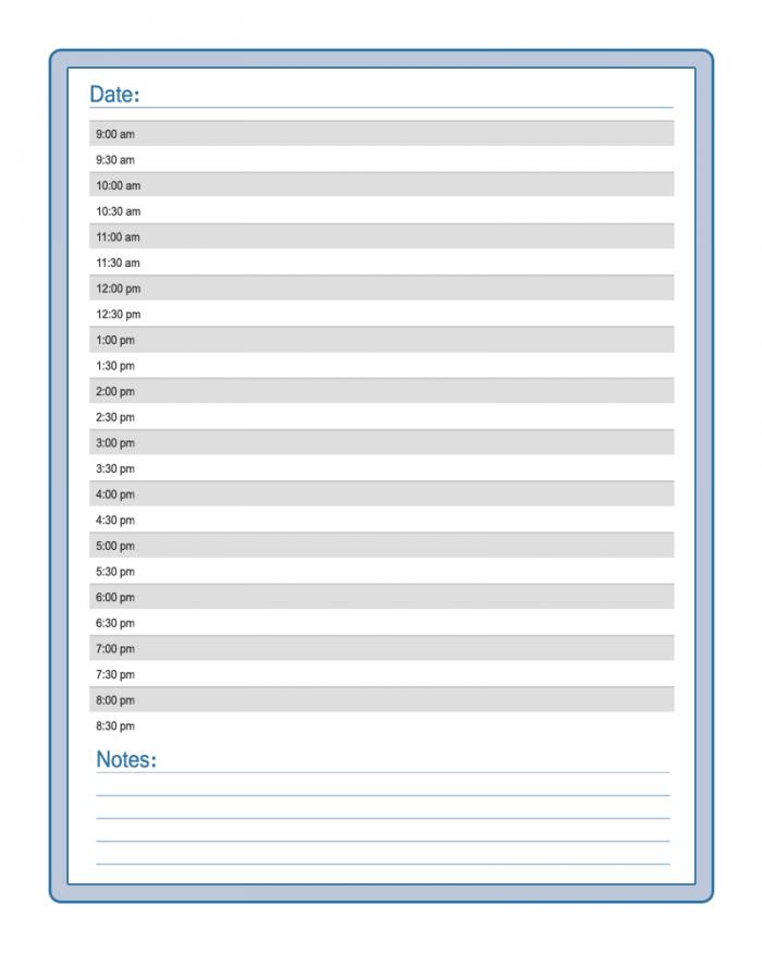 free daily printable schedule template | Nuts | Pinterest | Daily 
