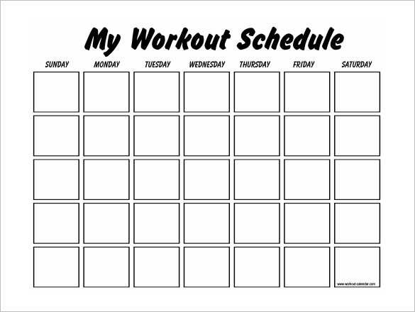 Workout Schedule Template 17+ Free Word, Excel, PDF Format 