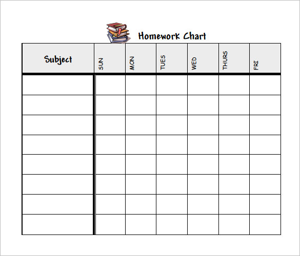 Homework Timetable Template