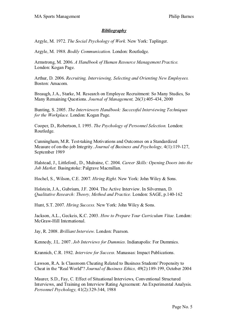 Human Resource Management, Recruitment and the Interview Schedule