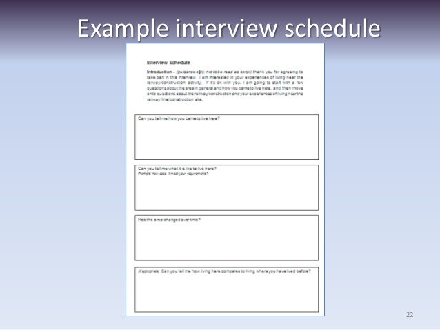 interview schedule in qualitative research