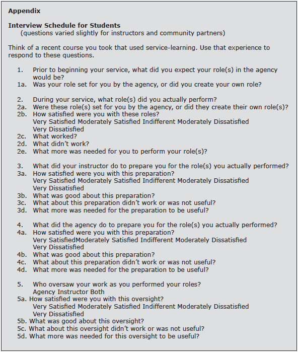 Relational Dimensions of Service Learning: Common Ground for 