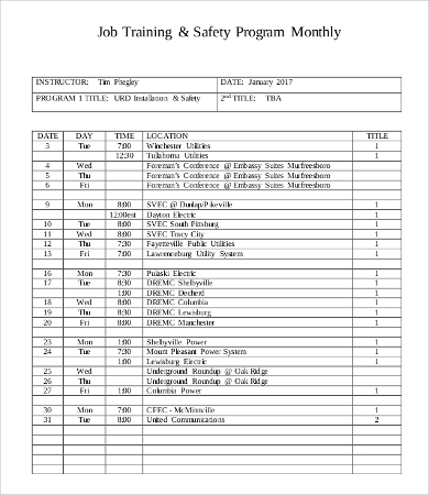 Free Work Schedule Templates for Word and Excel