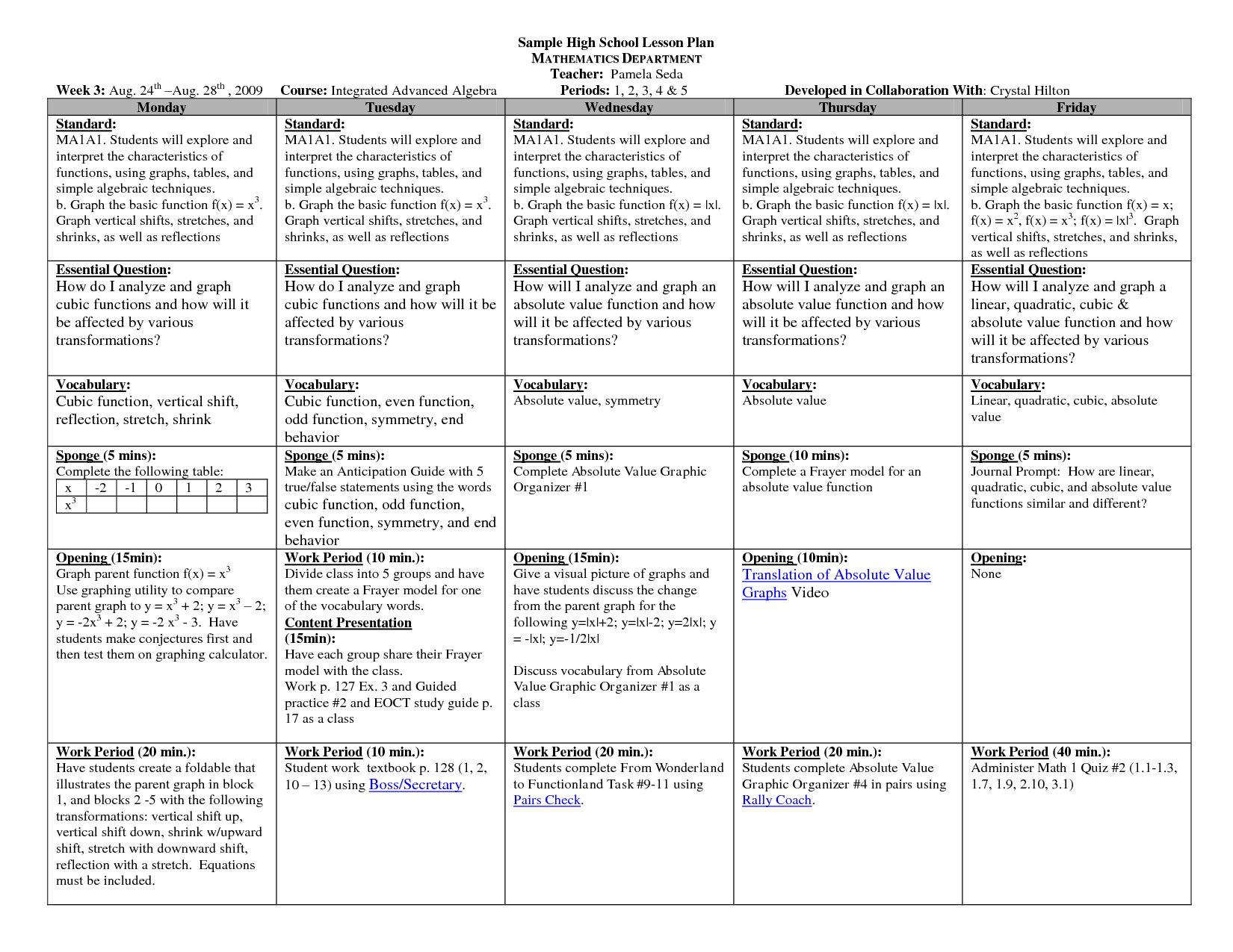 Middle School Lesson Plan Template – 7+ Free Word, Excel, PDF 