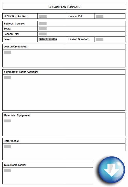 Free downloadable lesson plan format using Microsoft Word templates