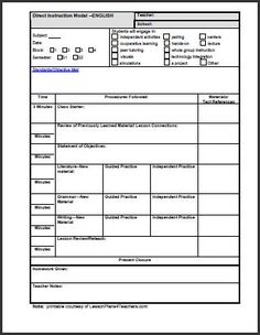 Basic Lesson Plan Template Single Lesson Plan Template Lesson 