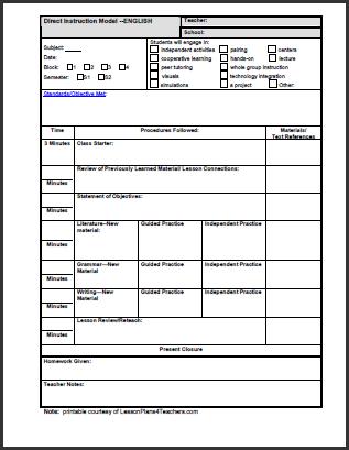 6 Middle School Math Lesson Plan Template Pueee Templatesz234 