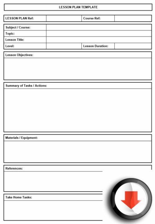 Printable Lesson Plan Template, FREE to download