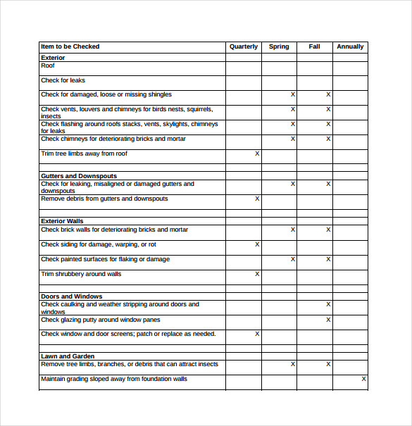 Maintenance Schedule Templates 28+ Free Word, Excel, PDF Format 