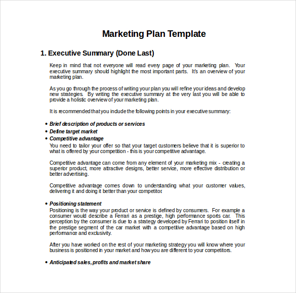 22+ Microsoft Word Marketing Plan Templates | Free & Premium Templates