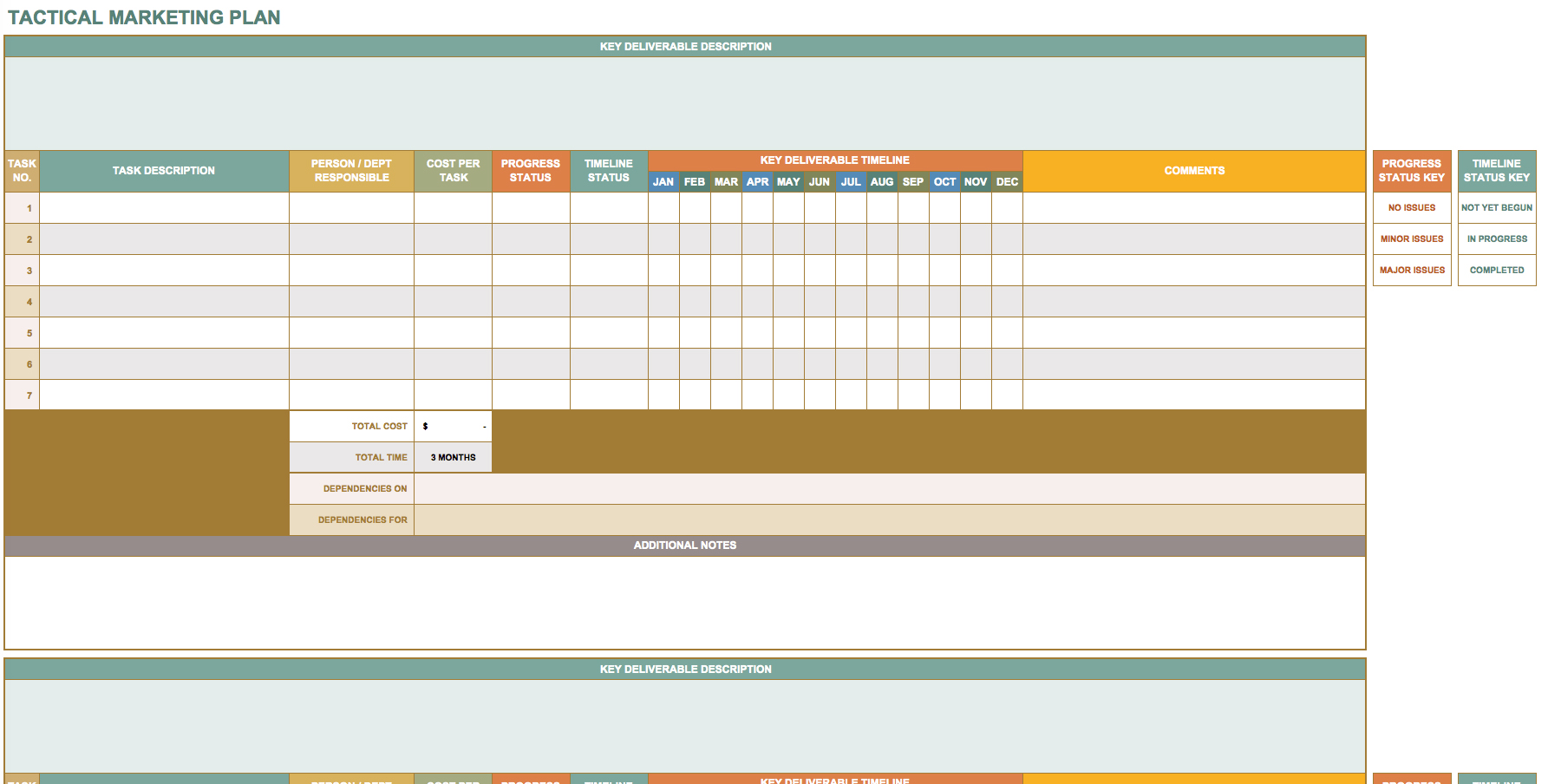 Free Marketing Plan Templates for Excel Smartsheet