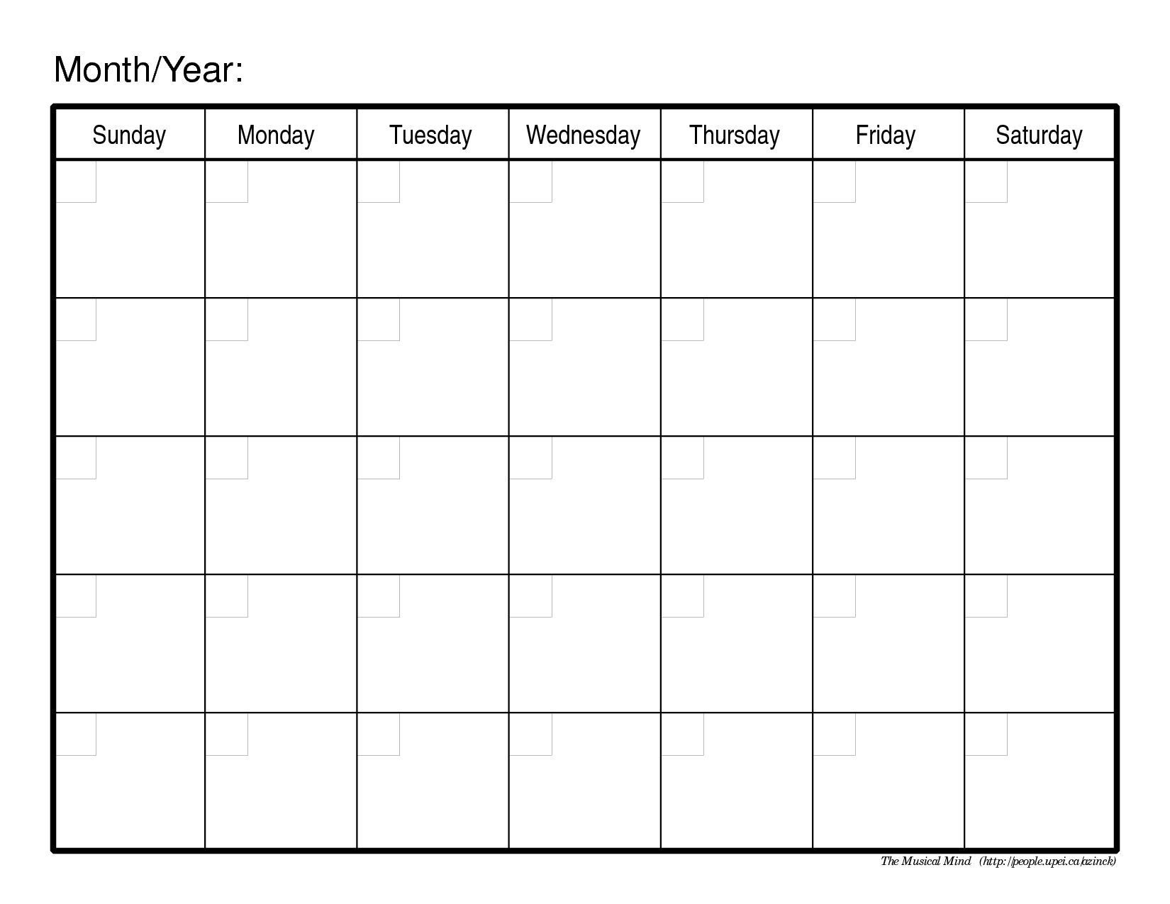 Planner Templates: January 2016 Printable Calendar Template, Blank 