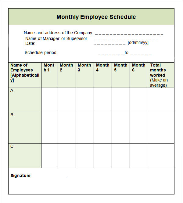 Monthly Schedule Template. Calendar Templates Download Monthly 