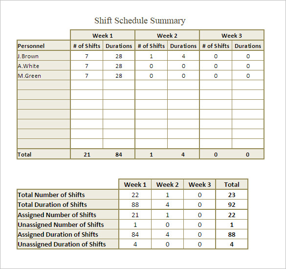 Shift Schedule Templates – 12+ Free Word, Excel, PDF Format 