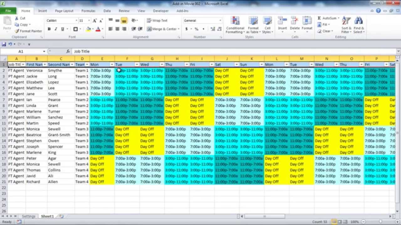 Rotating Schedule Templates 10 Free Samples, Examples Format 