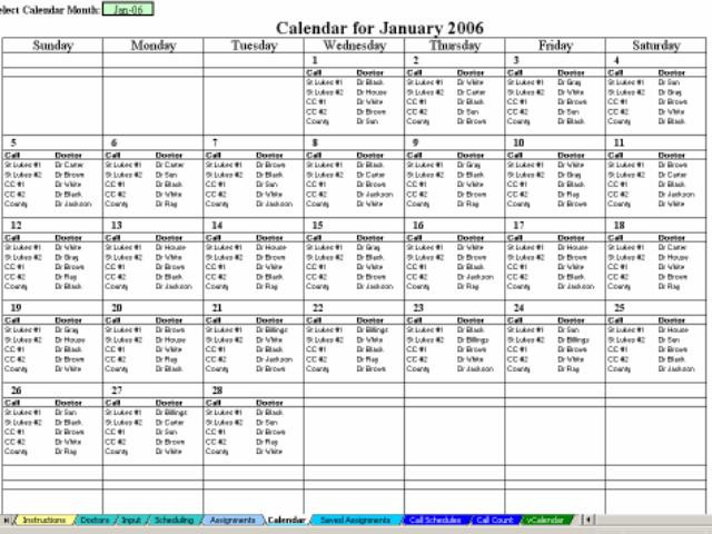 On Call Schedule Template Excel Schedule Template Free 