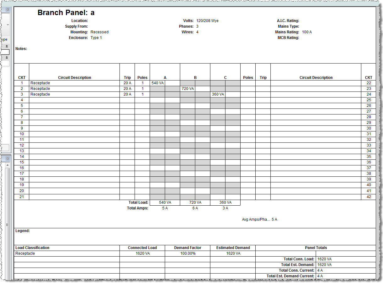 Free Blank Electrical Panel Schedule Template