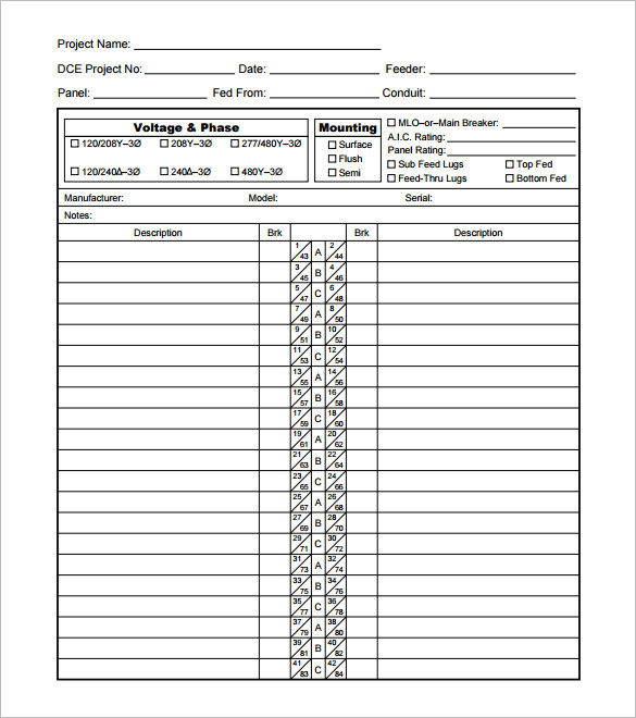 Panel Schedule Template 5 Free Templates Schedule Templates