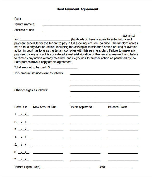 payment plan agreement template payment agreement form template 