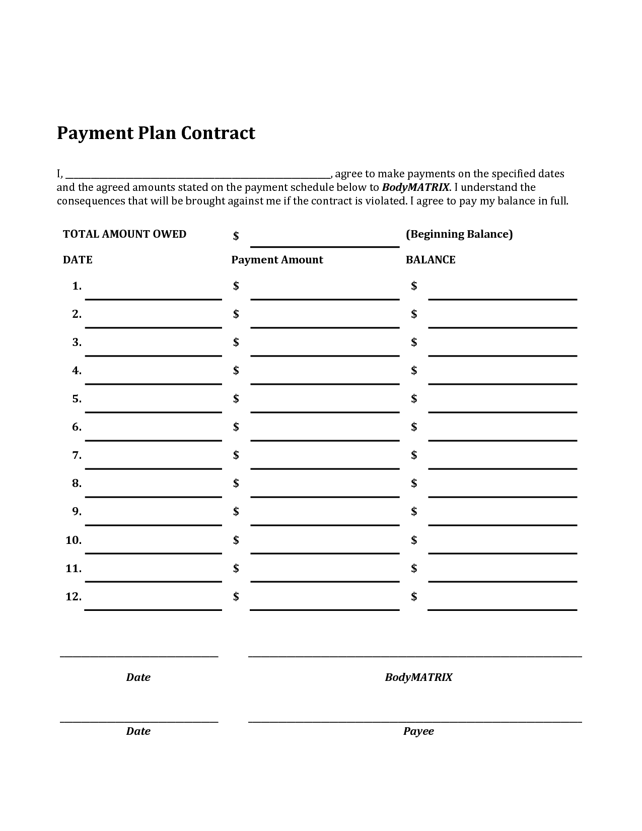 Schedule: Payment Schedule Template. Payment Schedule Template
