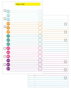 Free Filofax Printables: Daily To Do, Daily Routine, Weekly 