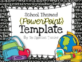 Back to School PowerPoint Template by The Applicious Teacher | TpT