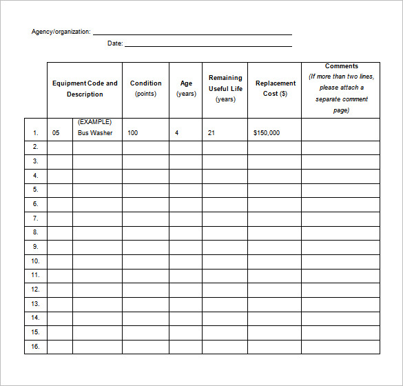 Editable Preventive Maintenance Schedule Log And Table Template 