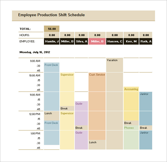 Excel Graphical Production Planning and Control Planner 