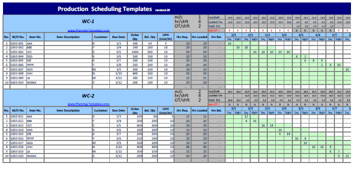 Production Scheduling Template 24+ Free Word, Excel, PDF 