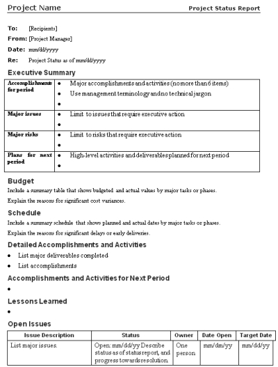 Lessons Learned Template. The Project Communication Plan Mpug 