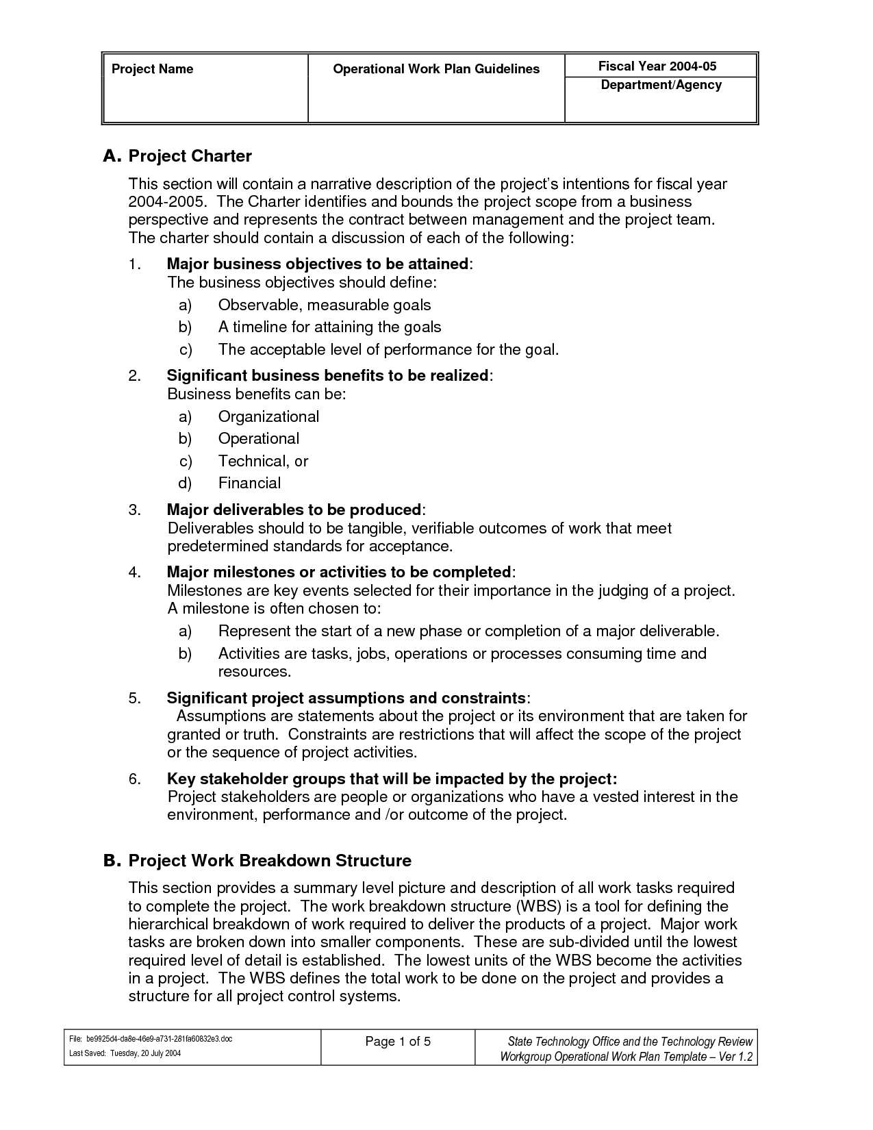 Nice Project Operational Report And Work Plan Template : V m d.com