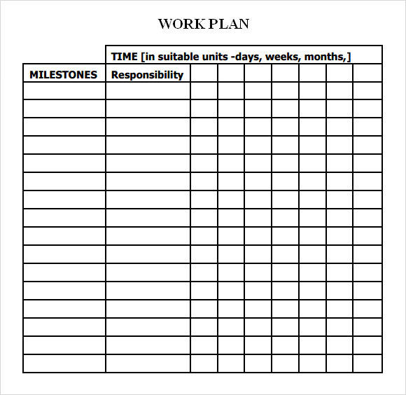 Work Plan Template 17+ Download Free Documents for Word, Excel, PDF