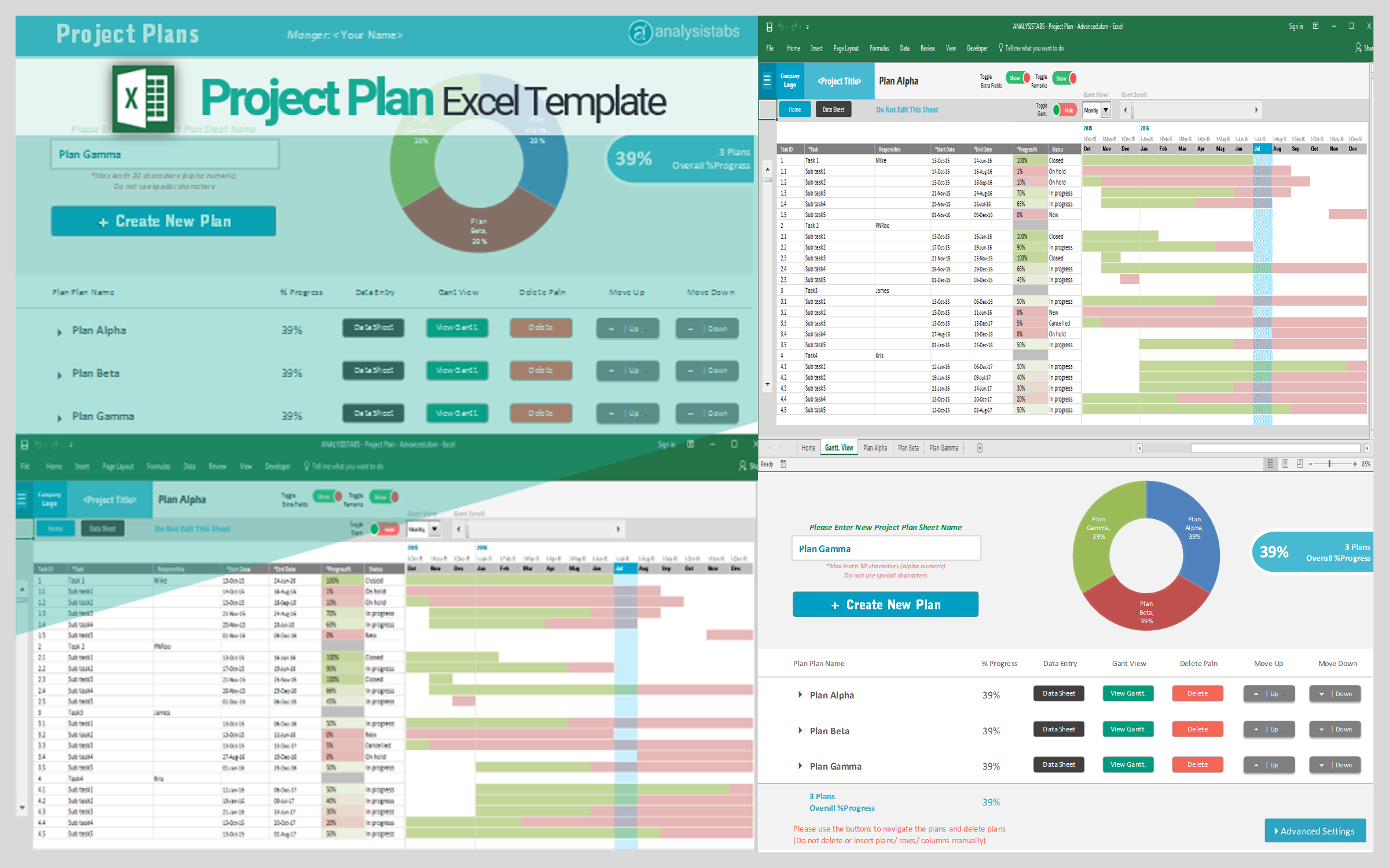 Project Planner Template Xls | printable planner template