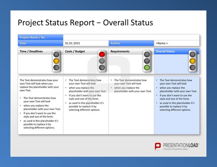 create weekly project report template powerpoint