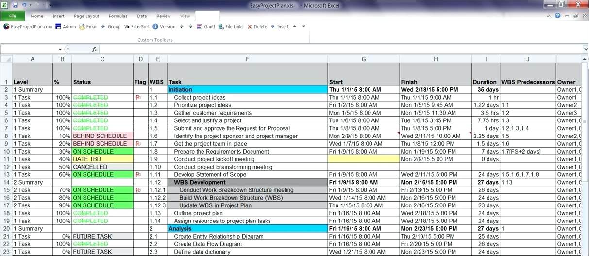 Project Schedule Template In Excel Free – printable schedule template