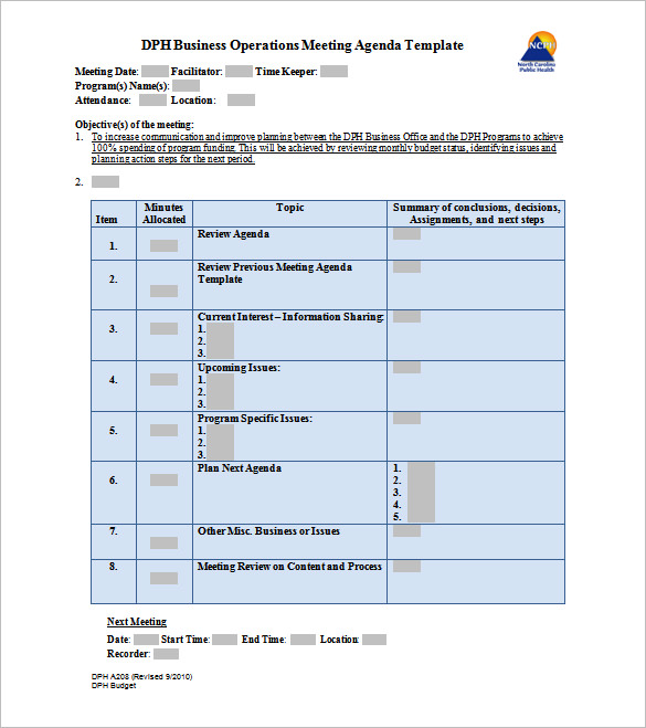 Meeting Schedule Templates 18+ Free Word, Excel, PDF Format 