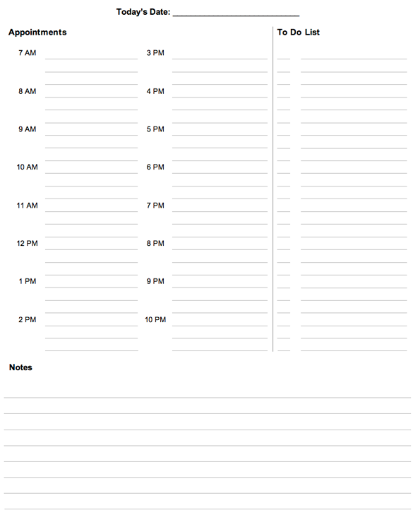 daily agenda templates Londa.britishcollege.co