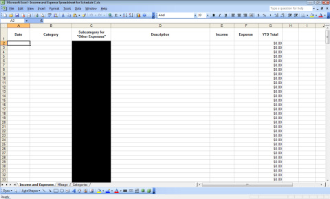 Schedule C Template Excel