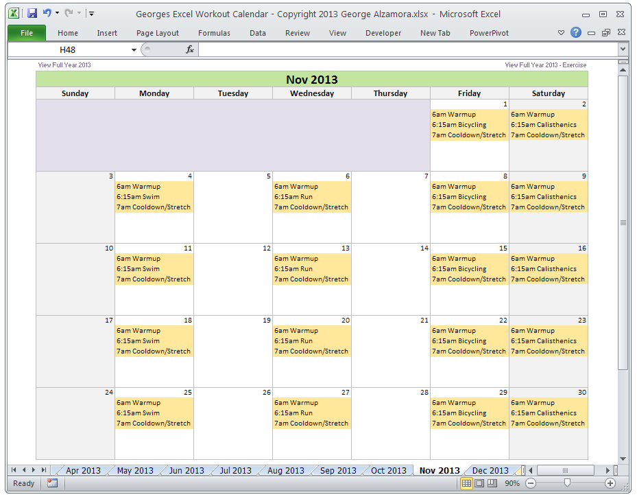 Excel Calendar Schedule Template – 15+ Free Word, Excel, PDF 
