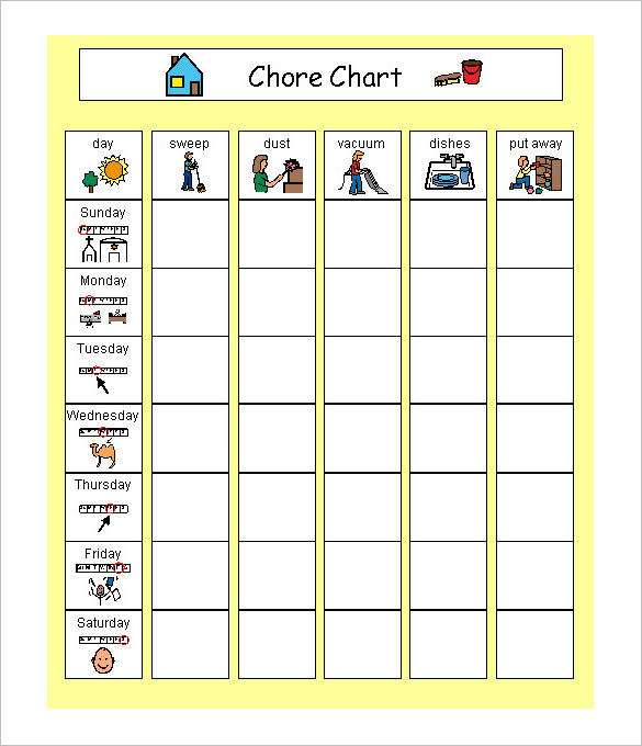 Schedule Chart Template – printable schedule template