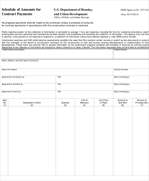 15+ Contract Payment schedule Templates Sample, Example | Free 