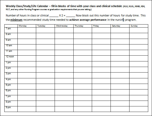 weekly schedule sheets Londa.britishcollege.co