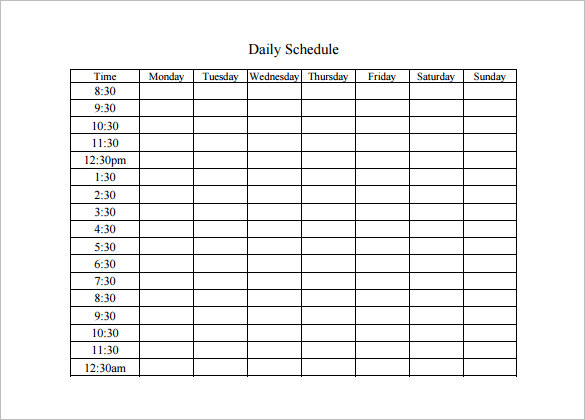 Activity Schedule Templates – 12+ Free Word, Excel, PDF Format 