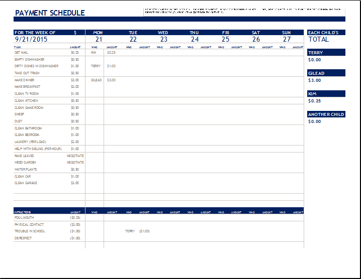 33 Great Payment Plan / Schedule Templates Template Archive