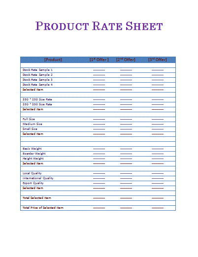 rate sheet template Londa.britishcollege.co