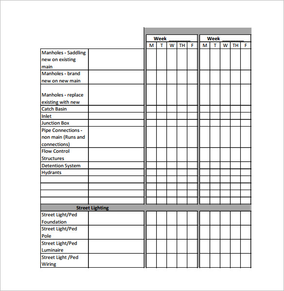 Construction Schedule Templates 13+ Free Word, Excel, PDF Format 