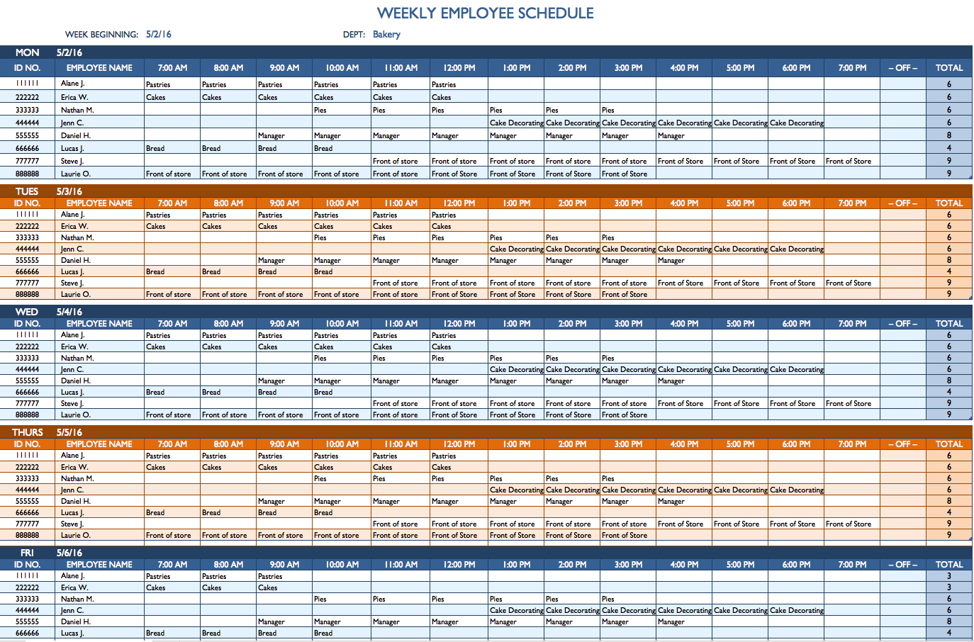 Time management template: weekly schedule. Going to give this a 