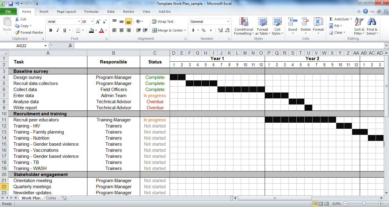 Construction Schedule Template